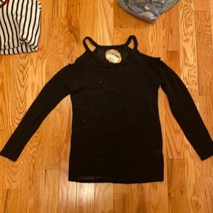 Cold shoulder dressy top women’s small